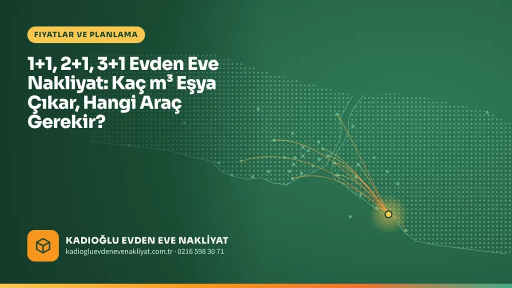 1+1, 2+1, 3+1 Evden Eve Nakliyat: Kaç m³ Eşya Çıkar, Hangi Araç Gerekir?